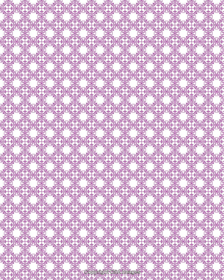Purple Geometric Pattern with Decorative Symmetrical Elements on White Background