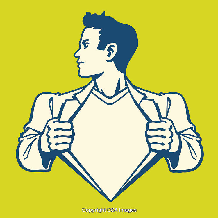 Stylized Illustration of a Determined Figure Revealing Inner Strength