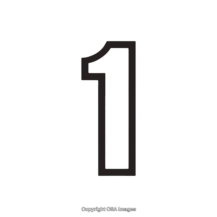 Black Number One Design on a White Background for Varied Applications