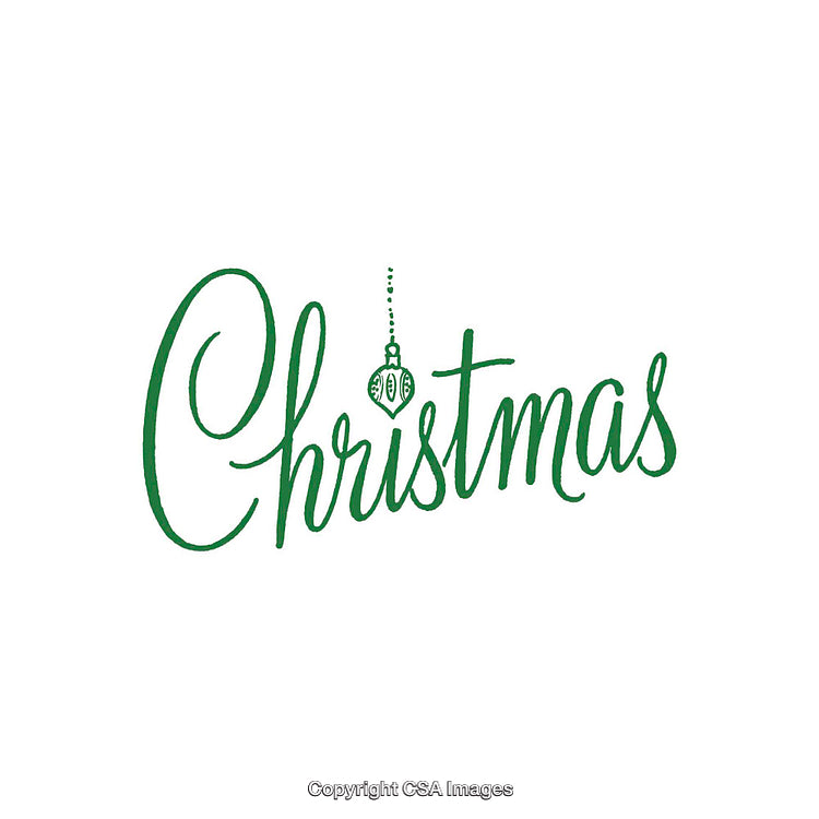 Elegant Green Calligraphy Design Featuring Christmas Holiday Theme