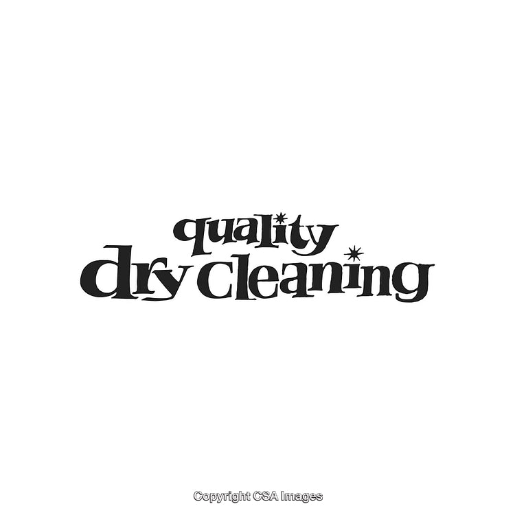 Bold Typography Design Promoting Quality Dry Cleaning Services