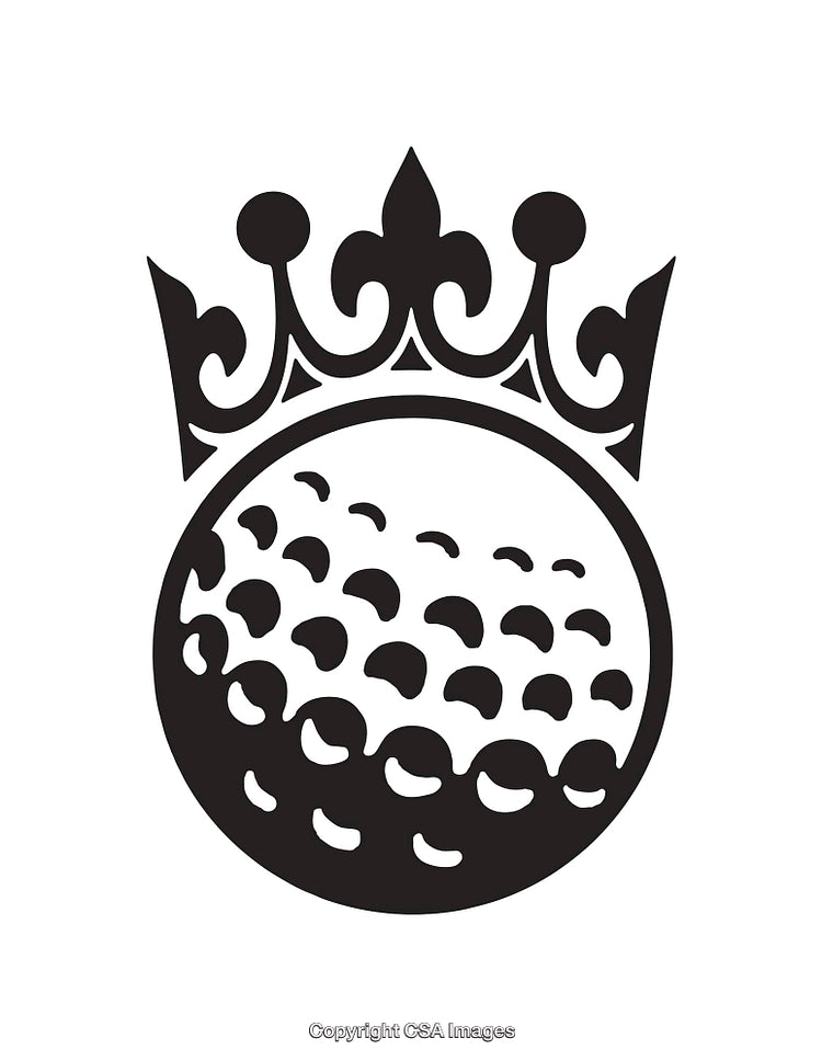 Crown Fusion with Golf Ball Capturing Essence of Sport and Prestige
