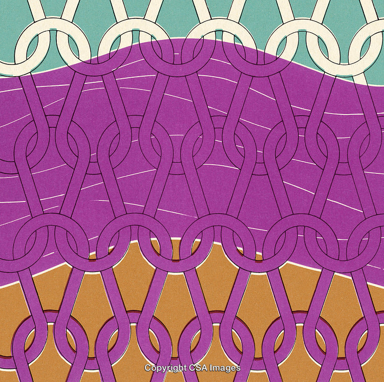 Colorful Geometric Link Pattern with Intriguing Interwoven Details