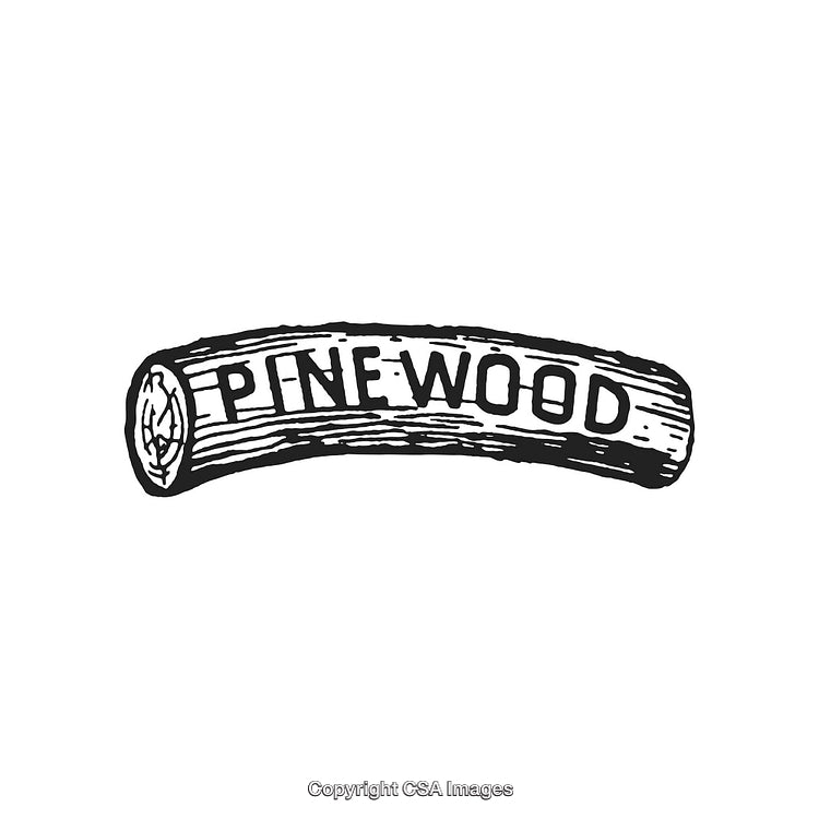 Rustic Engraved Pinewood Log Design With Vintage Aesthetic Detailing