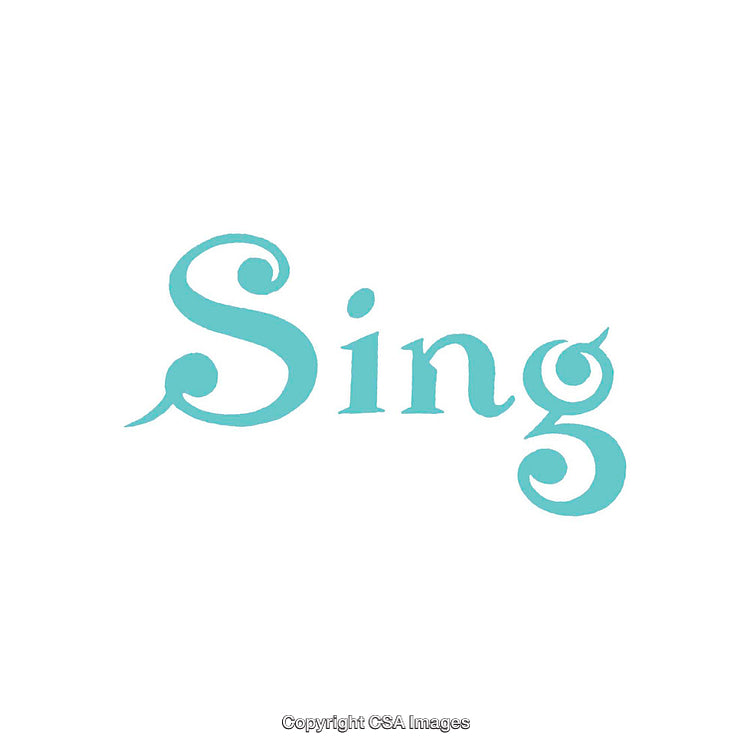 Elegant Typography Featuring the Word 'Sing' in a Decorative Style