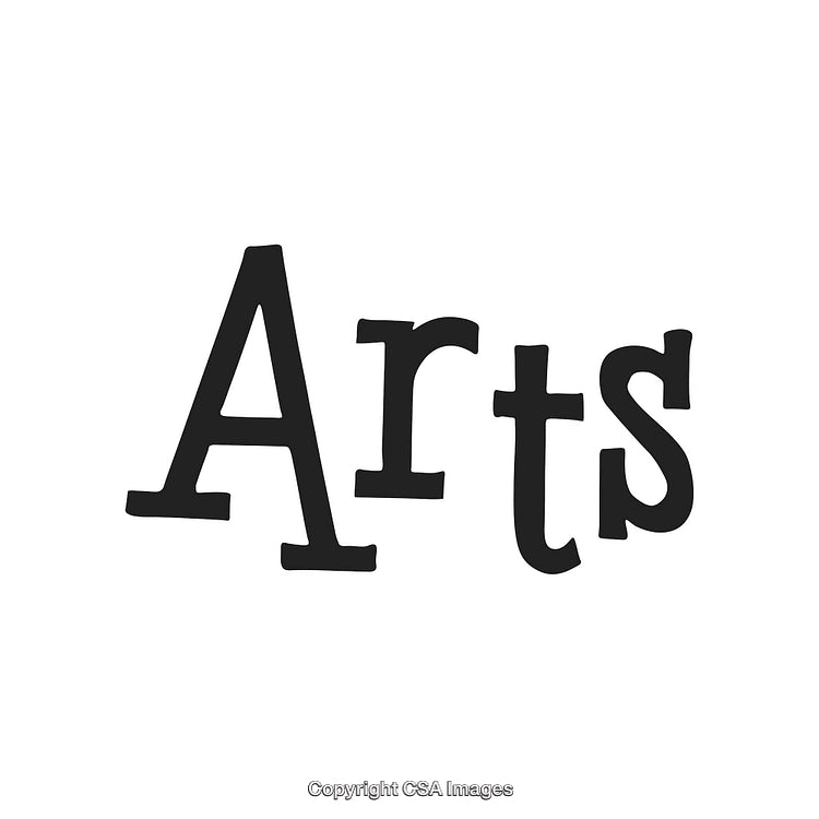Minimalistic Typography Artwork Featuring the Word 'Arts' in Black on a White Background
