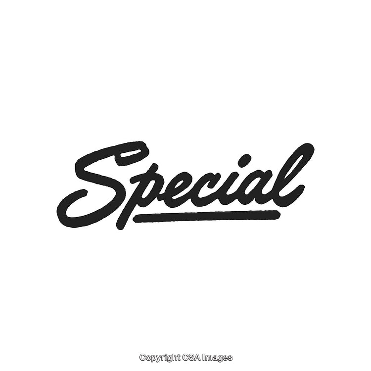 Stylish Handwritten Black Special Text on Minimalist White Background