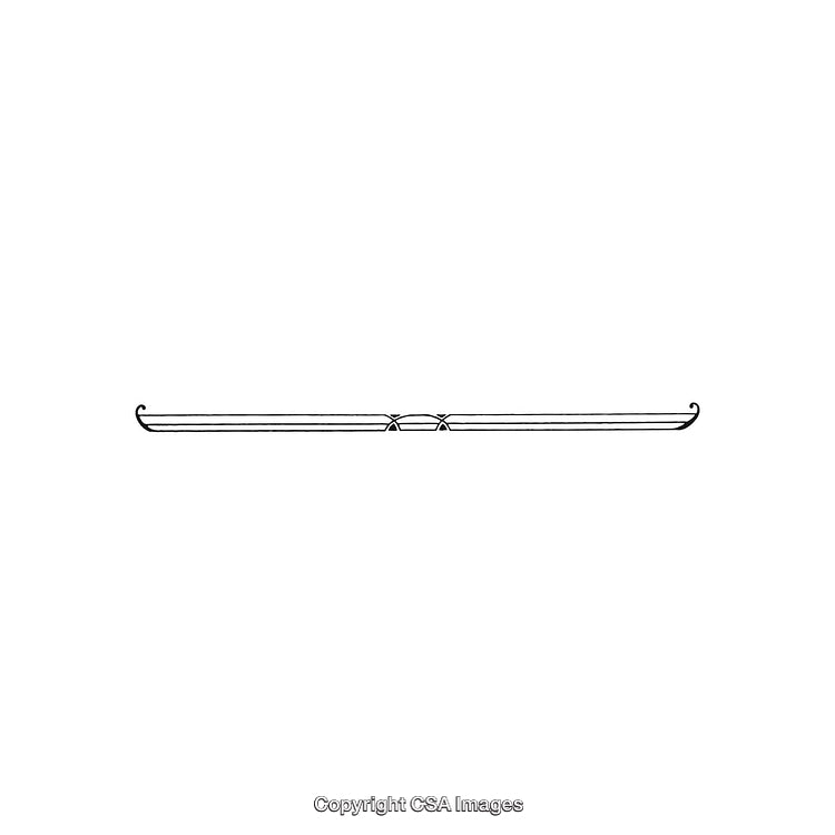 Ornate Minimalist Black and White Border Design With Elegant Curved Details