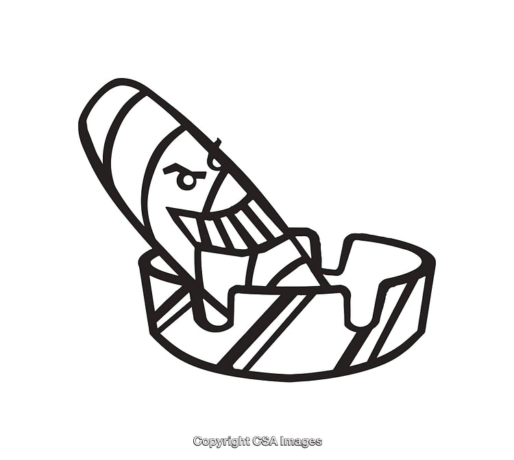 Playful Cartoon Tooth in a Toothbrush-Themed Art Illustration