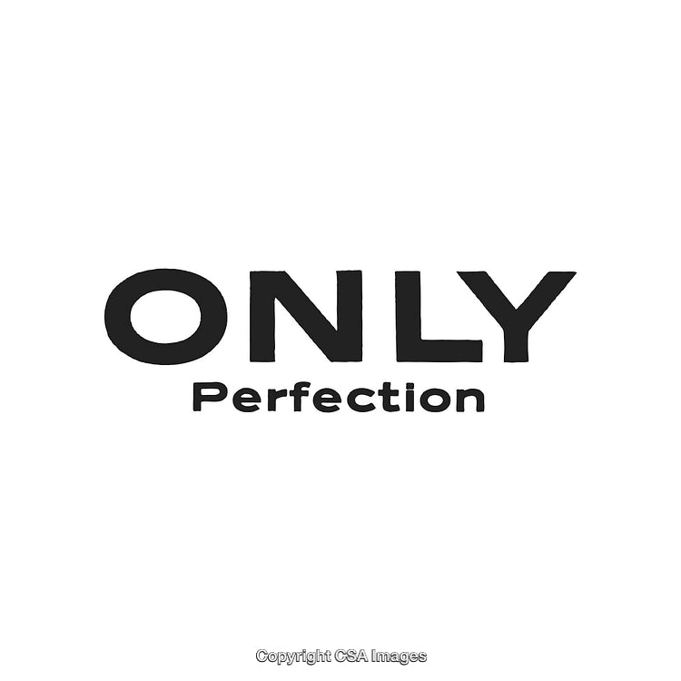 Black Logo With the Text 'Only Perfection' in Minimalist Style
