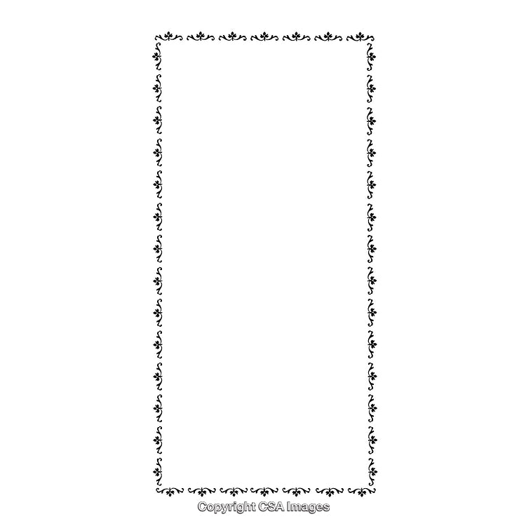 Elegant Black and White Decorative Border Design with Intricate Patterns