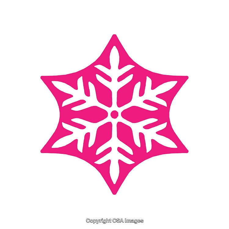 Pink Snowflake Graphic Design on White Background
