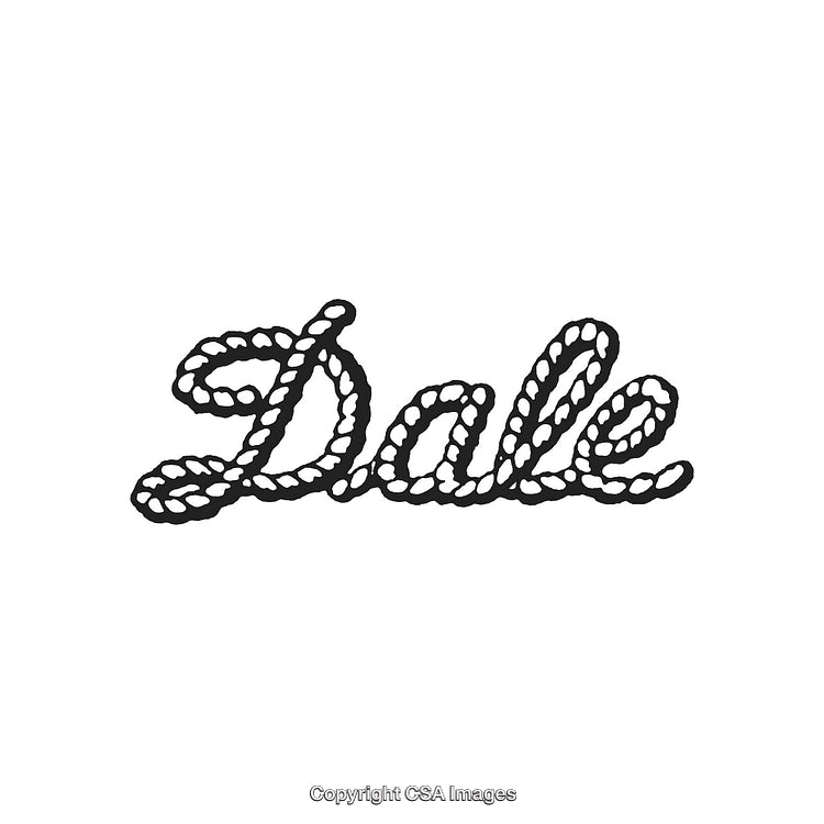 Artistic Rope Script of the Name Dale in Stylized Design
