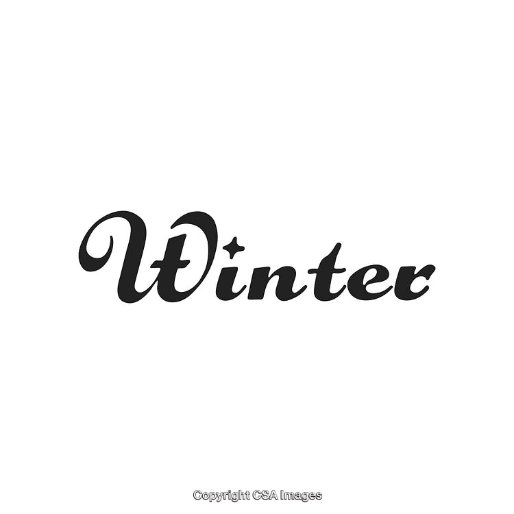 Elegant Winter Text Design with Star Accent in Stylish Font