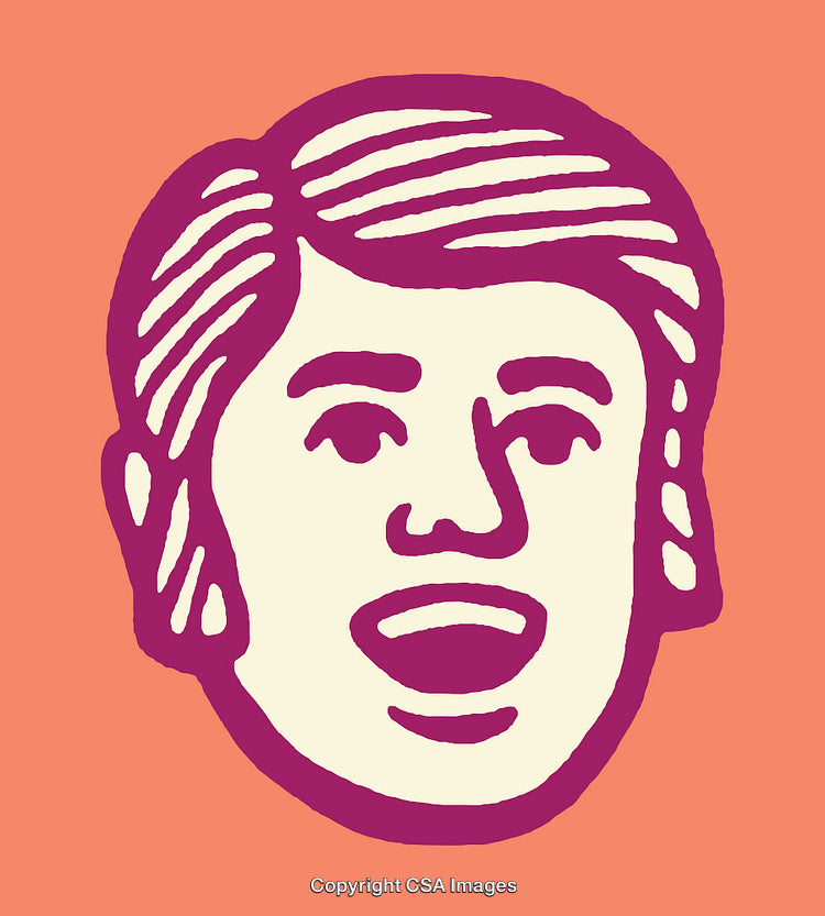 Playful Colorful Illustration of a Smiling Face on Vibrant Background