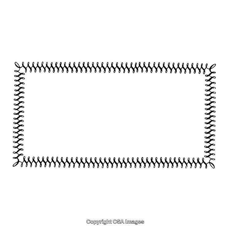 Intricate Black And White Border Design with Decorative Looped Pattern