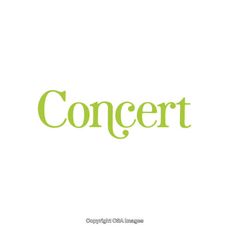 Green Styled Word Art of 'Concert' on a White Background