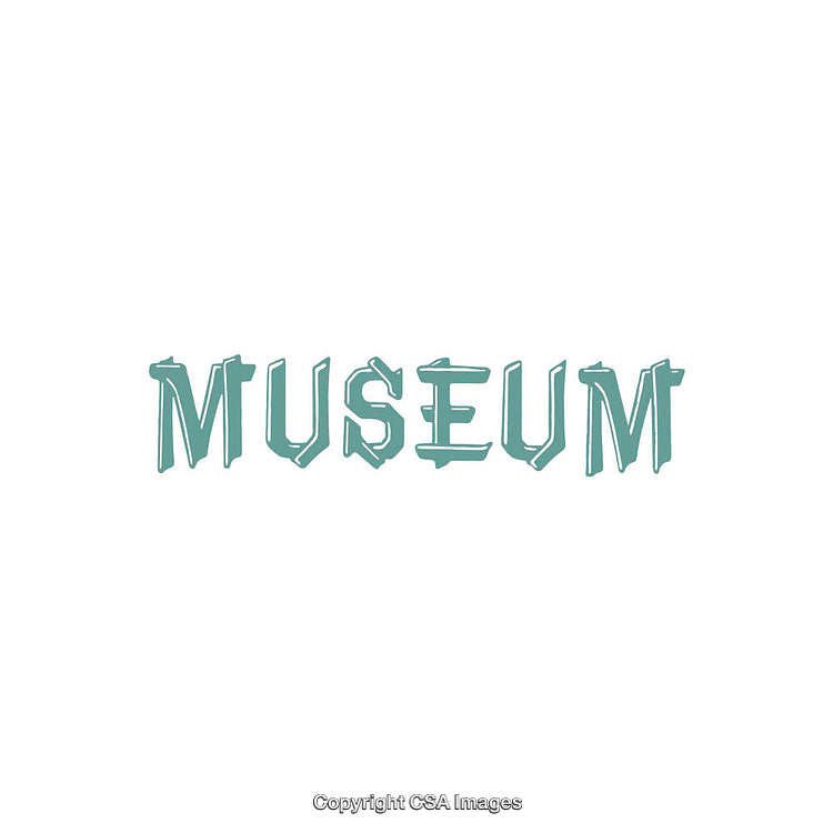 Museum Themed Word Art With Artistic Typeface