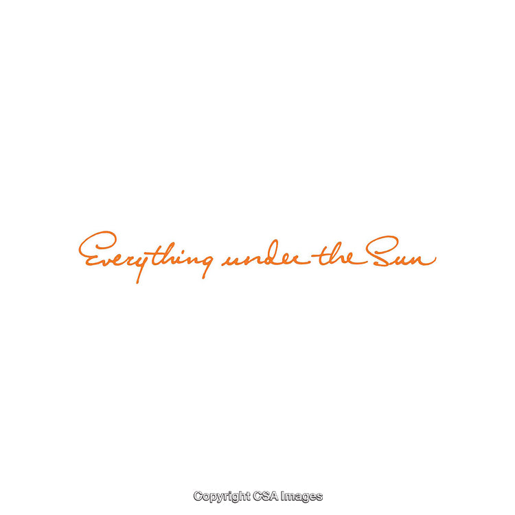 Minimalistic Orange Handwriting on Clean White Background
