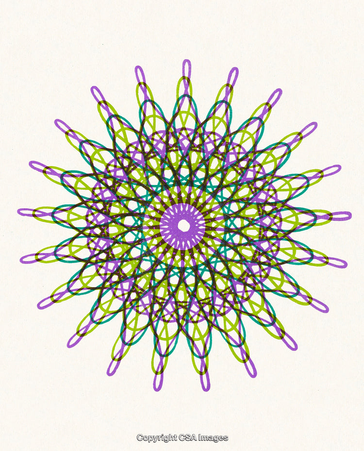 Colorful Decorative Geometric Mandala Pattern With Intricate Interlocking Designs