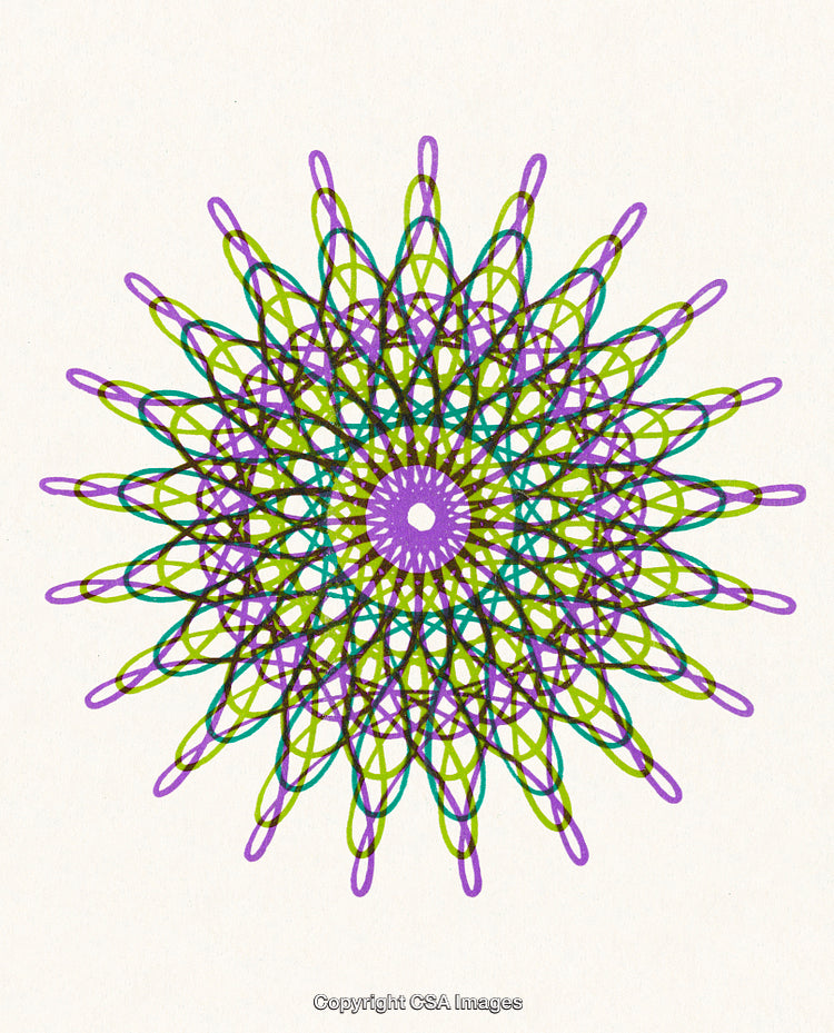 Colorful Decorative Geometric Mandala Pattern With Intricate Interlocking Designs