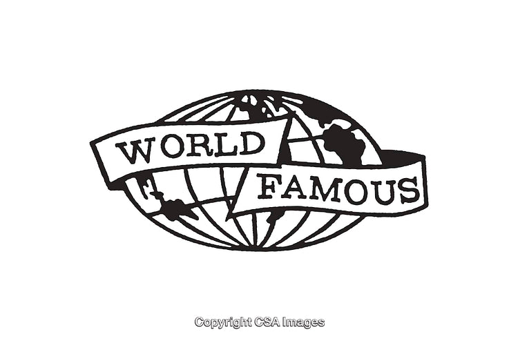 Black And White Line Art World Map Banner Illustration
