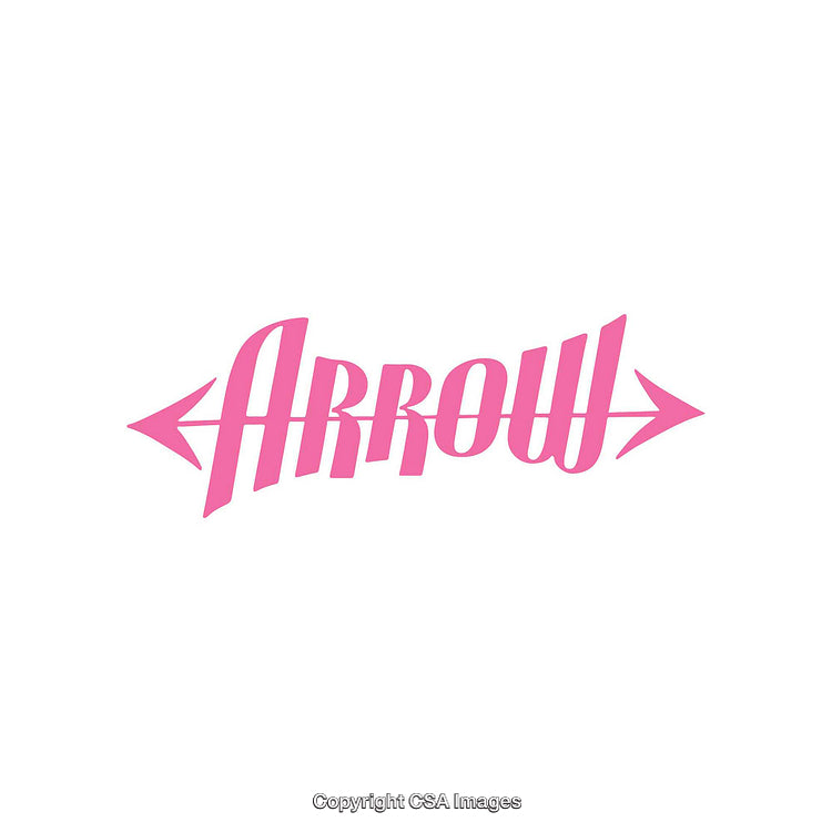 Pink Arrow Typography With Dynamic and Stylish Font Design