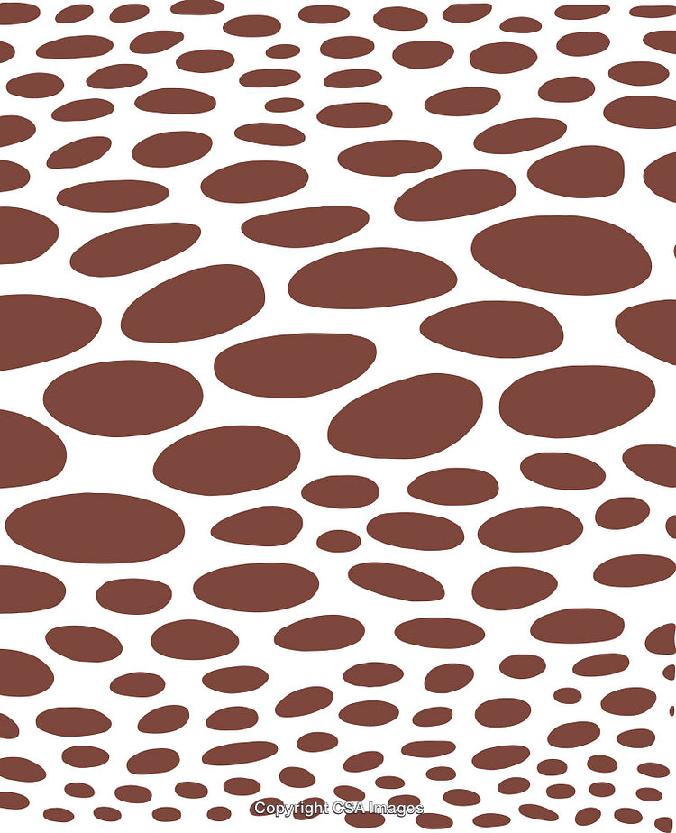 Brown Abstract Pattern with Irregular Shapes on White Background