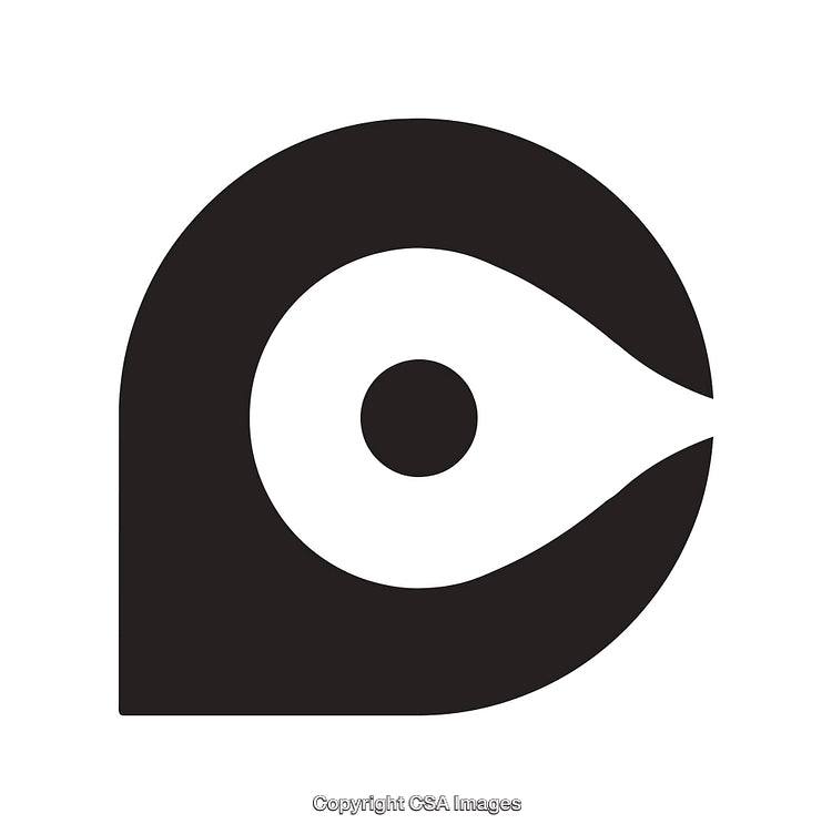Minimalist Black And White Icon With Abstract Design