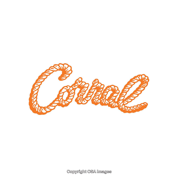 Orange Rope Styled Text Design with Decorative Script Font