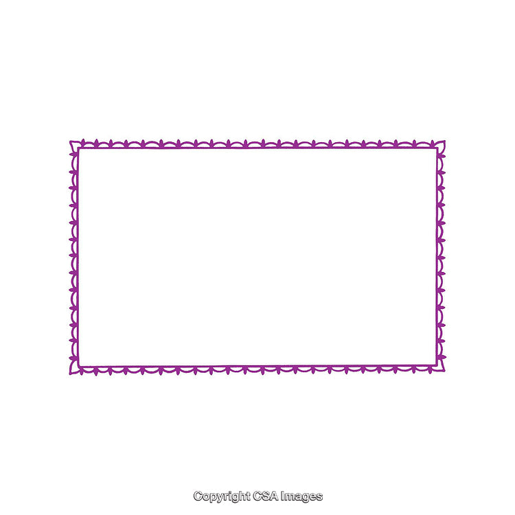 Elegant Purple Border Frame with Decorative Design Against White Background