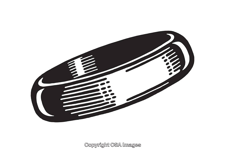 Black and White Line Art Ring Illustration with Minimalist Style