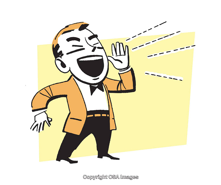Retro Cartoon Character Expressing Enthusiastically in a Fun Bold Illustration
