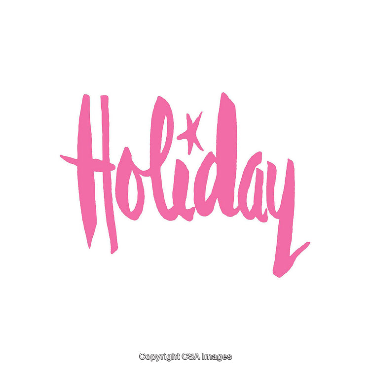 Bright Pink Holiday Lettering Design with Decorative Star Icon
