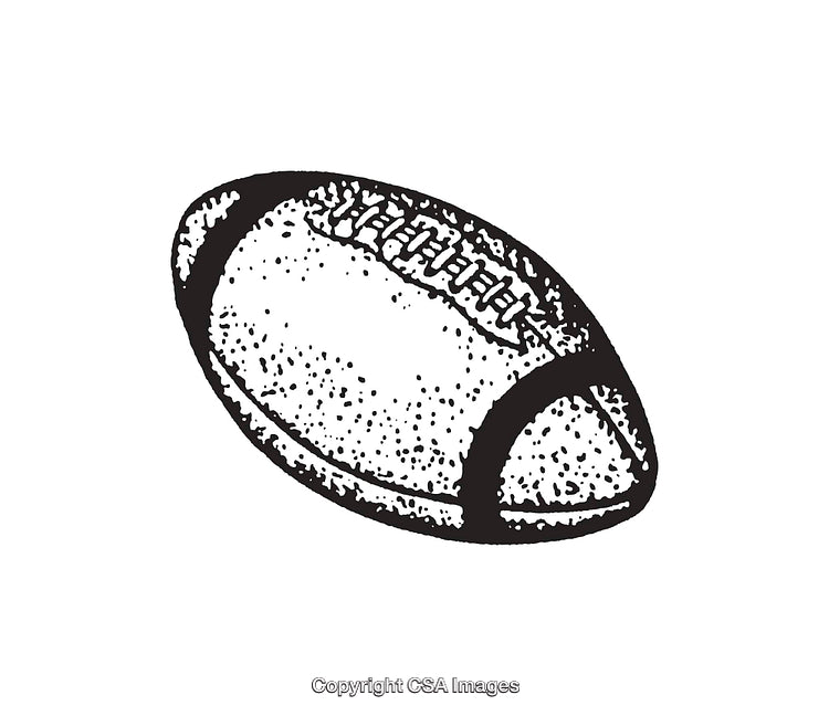 Black And White Line Art Illustration of a Football