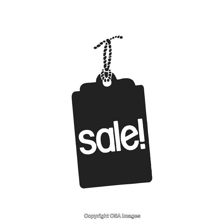 Black Shopping Tag With 'Sale' Text Symbolizing Retail Discounts