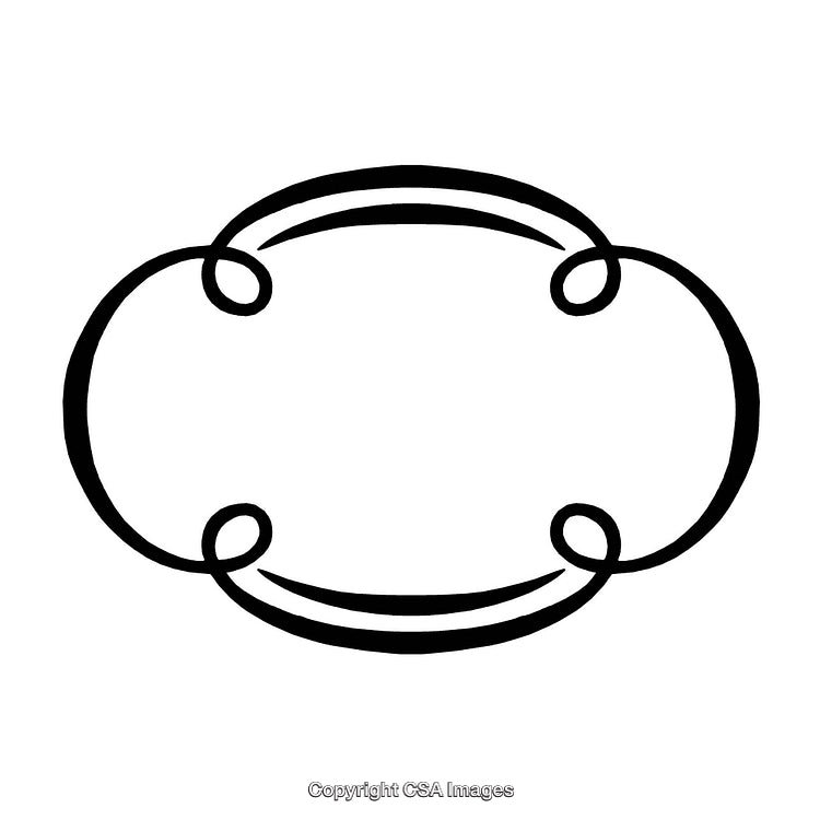 Elegant Symmetrical Black And White Border Design With Intertwining Lines