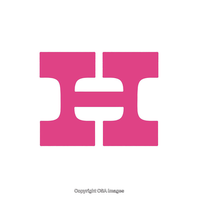 Pink Geometric Symbol of the Letter G on a White Background