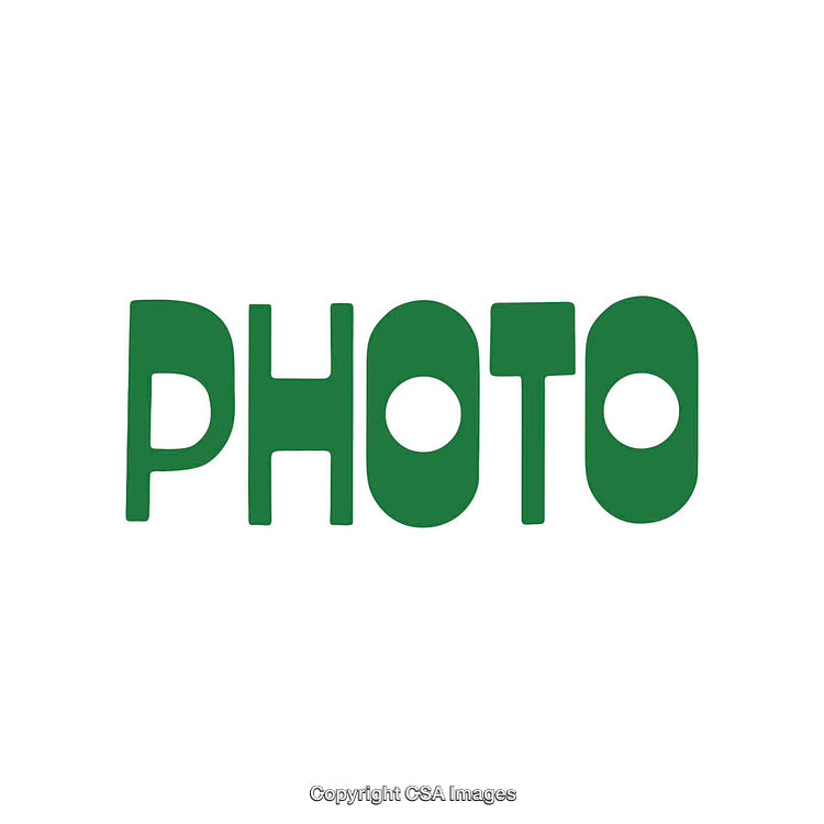 Green Typography Featuring the Word 'Photo' in a Playful Font Design