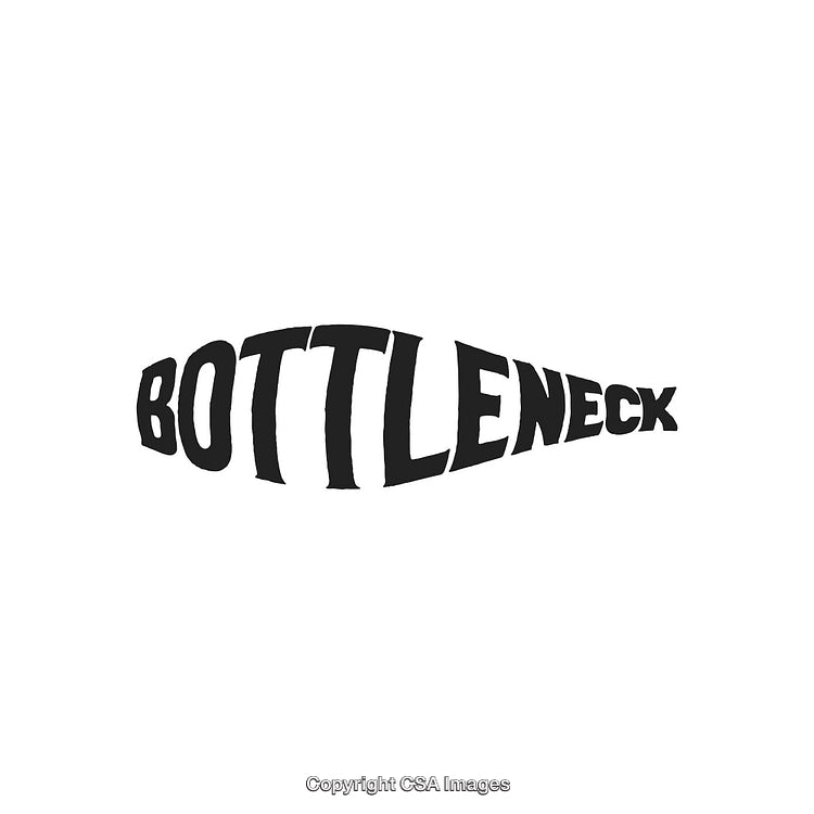 Illustration of the Word Bottleneck with Creative Distorted Typography