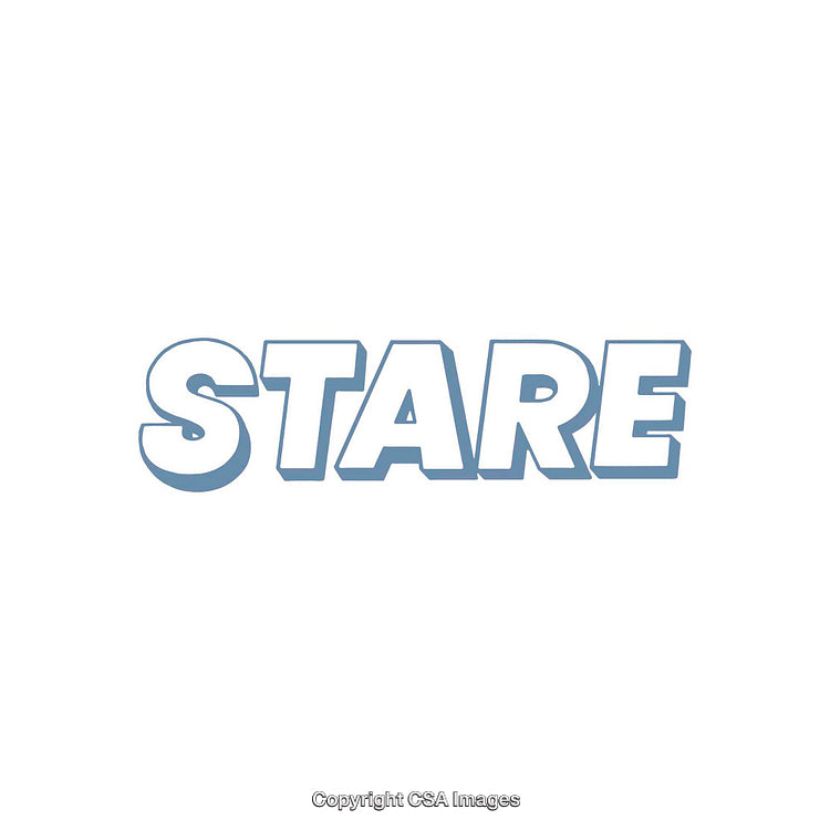Text 'Stare' in Stylized Light Blue Font on White Background