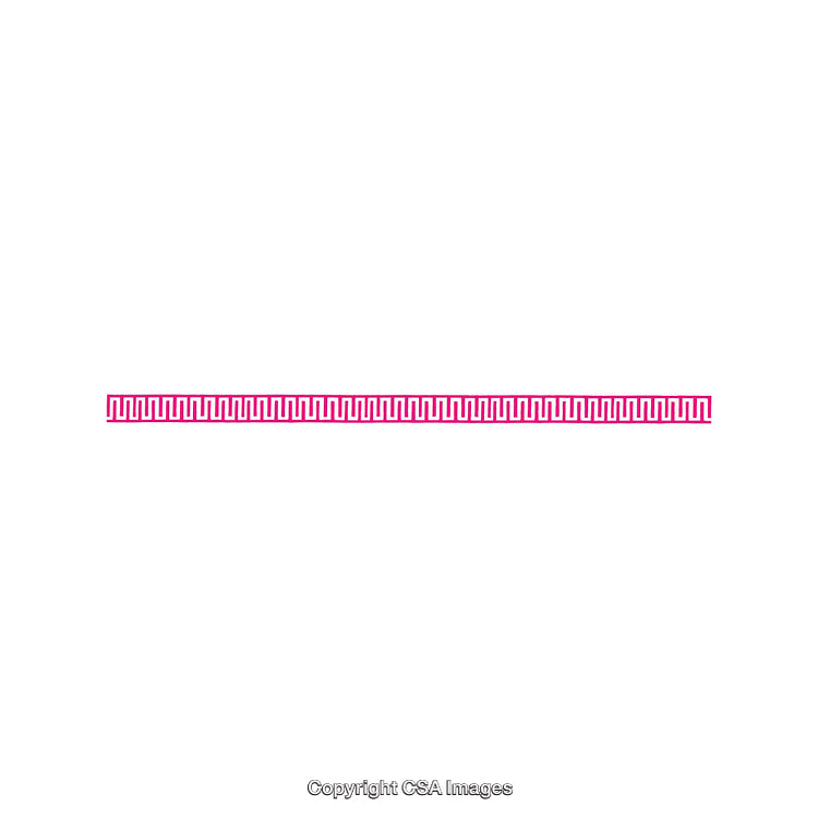 Minimalistic Geometric Pattern With Symmetrical Pink Line on White Background