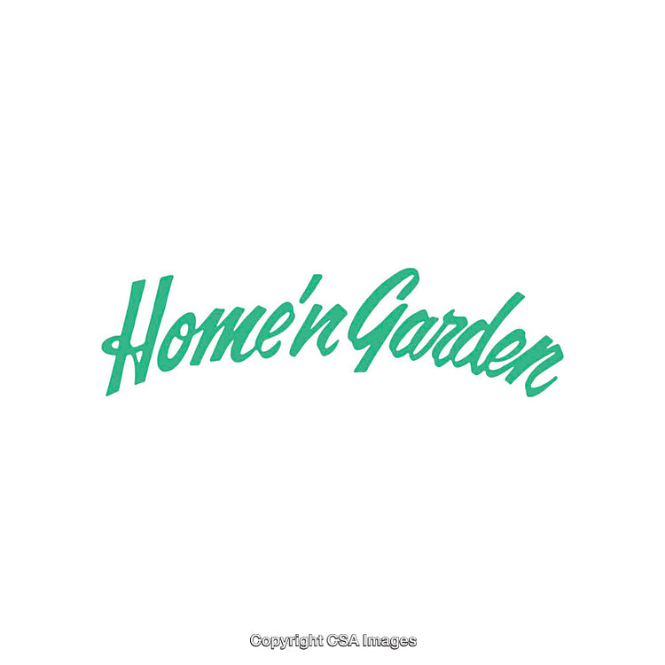 Stylish Green Home and Garden Logo with Decorative Typography Look