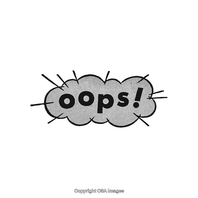 Comic Style Speech Bubble with a Bold Oops Exclamation