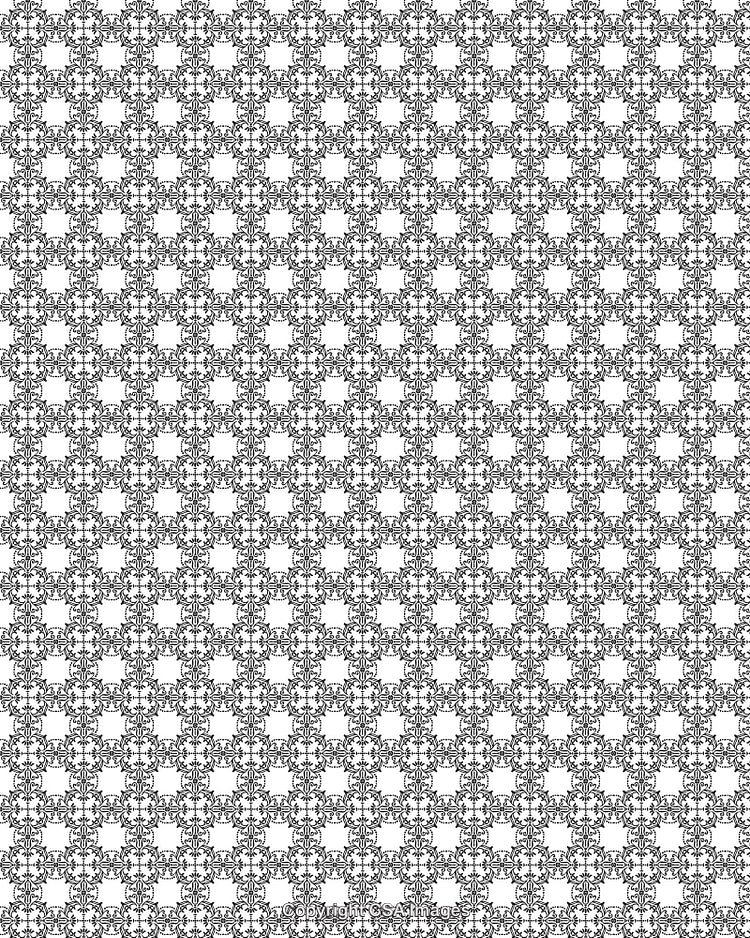 Seamless Black and White Ornamental Pattern Background for Decoration