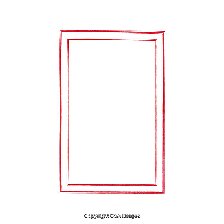 Minimalist Red Border Design on a White Background for Elegant Art