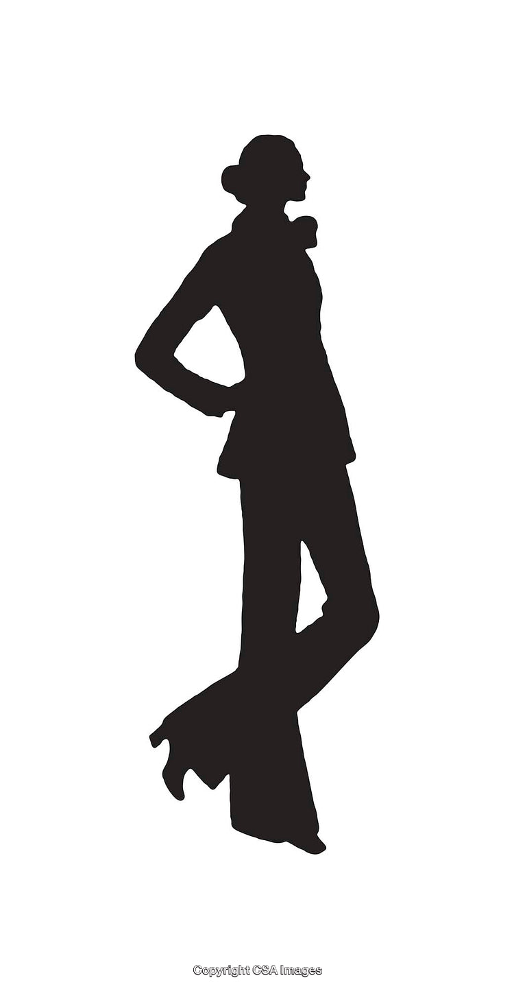 Silhouette of a Woman Standing in a Confident Pose