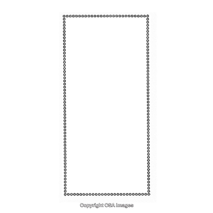Decorative Rectangular Black and White Patterned Border for Design Use