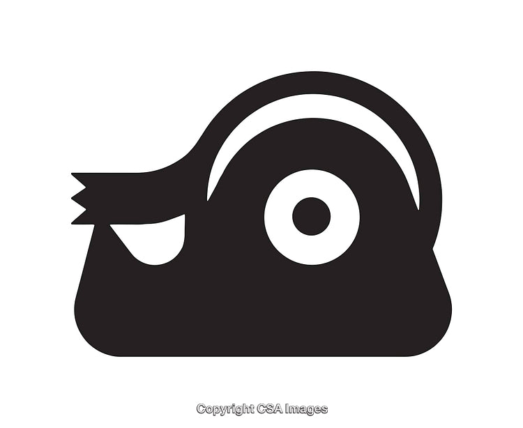 Black And White Icon of a Tape Dispenser With Simple Design