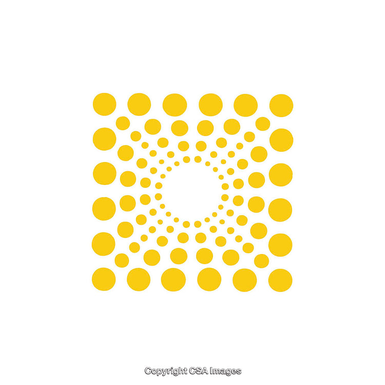 Abstract Yellow Dot Array Design With Circular Pattern Elements